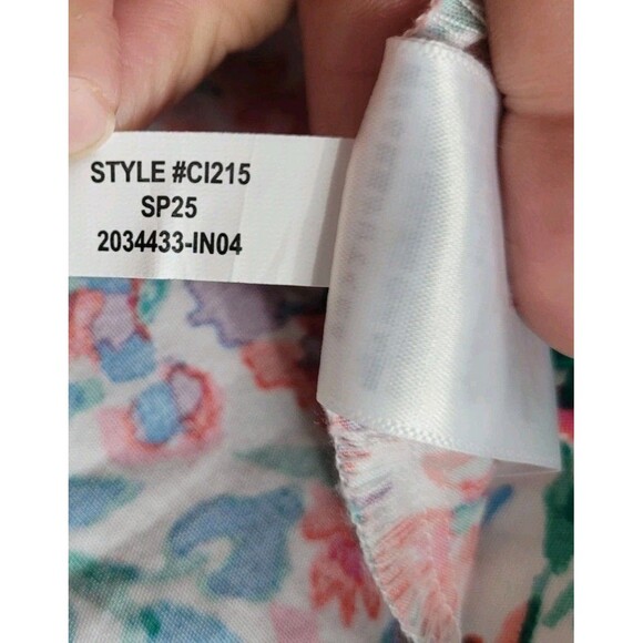 NWT J.Crew Ruffle Sleeve Floral Cotton Midi Dress Pink Green Sz 10 CI215 Pockets - Picture 11 of 12